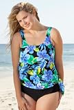Beach Belle® Rainforest Blouson Tankini - Women's Swimwear Plus Size Swimsuit