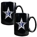 2 Pc Dallas Cowboys Coffee Mug Set - Black