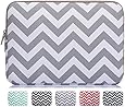 Mosiso - Chevron Gray Canvas Fabric 14 Inch Laptop / Notebook Computer / MacBook Air / MacBook Pro Sleeve Case Bag Cover, Chevron Gray