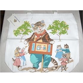 Tabbytown Kitty Cat Tote Bag Handbag Purse