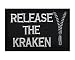 Release The Kraken Hook and Loop Patch Morale Tags Fully Embroidered (Black and White)