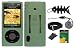 Green Silicone Case Skin cover + LCD Screen Protector + Belt Clip + Adjustable Armband + Lanyard + Fishbone Keychain for Apple iPod Nano 5th Generation 5G, 8GB,16GB Series Bundle Kit Set