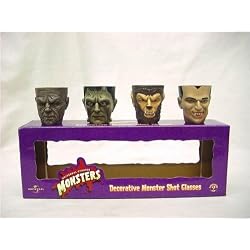 Universal Studios Monsters Decorative Shot Glasses Set of 4