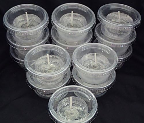 PEACH CANDY - 12 Clear Gel Tealights