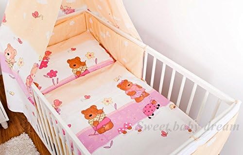 3 pieces ensemble de literie pour bébés 120x90 cm. 100% coton