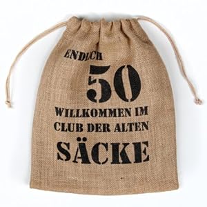 Cera & Toys ALTER SACK mit Jahreszahl 50 als Geschenkverpackung 100