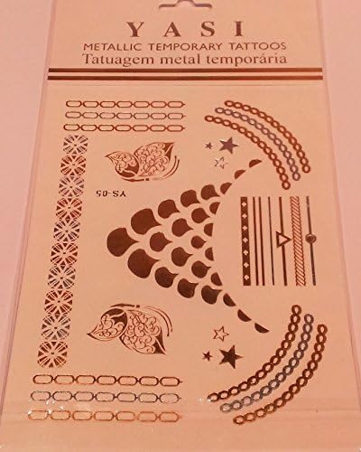 YASI * Metallic Temporary Tattoos * Oversized Necklace - Stars
