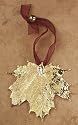 Ornament or Pendant - Gold Maple - Actual Leaf!