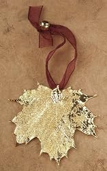 Ornament or Pendant - Gold Maple - Actual Leaf!