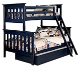 Alligator B1305-T/F Slatted Twin over Full Bunk Bed with Optional Trundle