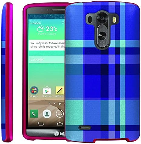 [ManiaGear] Design Graphic Image Shell Cover Hard Case (Blue Plaid ) for LG G3