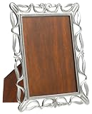 Ginkgo 5-by-7-Inch Ribbon Pewter Picture Frame