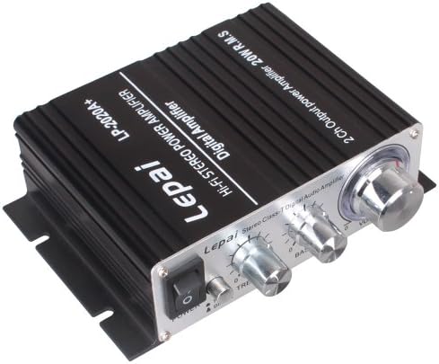 Lepy LP-2020A Hi-Fi Digital Amplifier, Mini Stereo Audio Amplifier with Power Supply Black US
