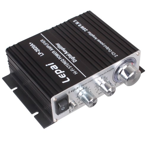 Lepy LP-2020A Hi-Fi Digital Amplifier, Mini Stereo Audio Amplifier with Power Supply Black US