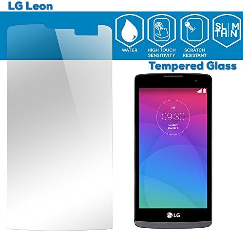 LG Leon Screen Protector, LG Tribute 2 Screen Protector, GLAZZ 0.33mm LG Leon / LG Tribute 2 Tempered Glass Screen Protector for LG Leon / LG Tribute 2 (Shatterproof, Oleophobic Coating, HD Clarity and Anti Scratch, Bubble Free)