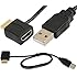 Convertor + USB 2.0 Male Charger Cable Splitter Adapter 50cm HDMI Male To Female