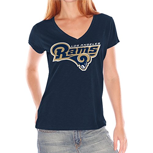 Los Angeles Rams NFL Women's Team Logo V-neck T-shirt
