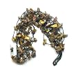 Tigereye Gemstone Chip Thread 10 Strand Bracelet