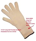 Extra Long Cuff, (2 Gloves Value Pack)NOMEX® Glove -- Made of Dupont NOMEX® & KEVLAR® ,Withstands Heat up to 540 Degrees Farenheit.