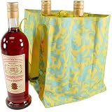 Bottle Bag Carrier for 9 bottles, 7 different colors to choose from, German Import,YellowPaisley