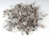 Safe-Card ID Metal Badge Clips w/ Clear Vinyl Straps - 100 Pack
