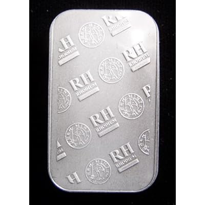 1 Troy Ounce .999 fine solid Rhodium Bar 1 Troy Ounce .999 fine solid Rhodium Bar
