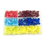 【ノーブランド品】120pcs（60ペア）　青/赤/黄色　プラスチック製　カーオーディオ　 クイックスプライス ワイヤ　コネクタ 　AWGキット