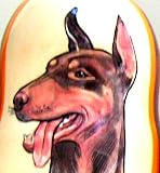 Russian Nesting Doll Dog Doberman pinscher English Cocker Spaniel Great Dane Viszla Chihuahua 5 Pc / 7in #dg22