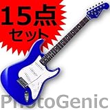 エレキギター 初心者 入門 15点セット ストラトタイプ Photogenic フォトジェニック ST-180 MBL メタリックブルー
