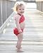 RuffleButts Infant Girls Red & White Polka Dot Ruffled Bikini