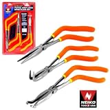 3pc 11 Long Nose Pliers Set, Pistol Grip Tool