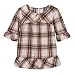 Cherokee Adriatic Blue TG 3/4 Sleeve Plaid Tunic - 3T