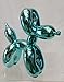 Balloon Dog Figurine Statue Home Decor - Miniature Size - Blue Metallic Finished