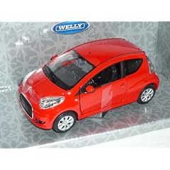CITROEN C1 C 1 ROT AB 2005 1/24 WELLY MODELLAUTO MODELL AUTO