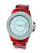 Geneva Womenss Designer Watch with Baguette Stones Bezel Model #937