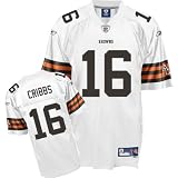 Reebok Cleveland Browns Joshua Cribbs Premier White Jersey Medium