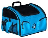 51Yro0tZAGL. SL160  Pet Gear Ultimate Traveler 4 in 1, Carrier / Airline Traveler / Car Seat / Bike Basket, Ocean Blue