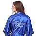 Joytton Women's Satin Kimono Robe with Embroidered Mother of the Bride Short