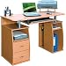 Piranha PC5o Large Computer Desk with 2 Drawers and 4 Shelves