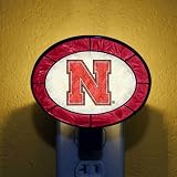 NEBRASKA CORNHUSKERS Team Logo ART-GLASS NIGHTLIGHT (4 1/2 x 4 3/4) by Memory Company
