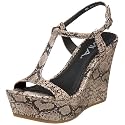 MIA Women's Coleen T-Strap Wedge Sandal