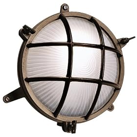 Buy Bulkhead 8 1 4 Wide Brass Round Outdoor Wall Light by Universal Lighting and Decor now!