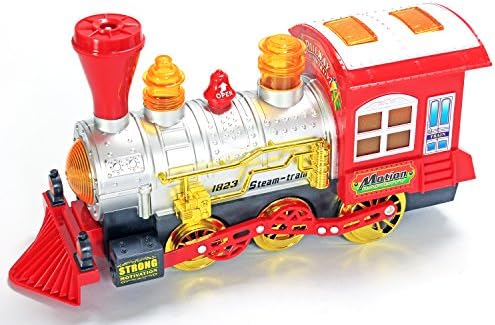 KiiToys Bubble Toy Steam Train - Blows bubbles while moving with flashing lights & music, battery operated with KiiSports Warranty & Tech Support