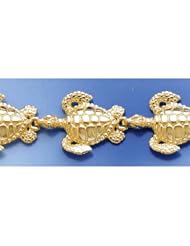Gold Bracelet Sea Turtle Bracelet Textured