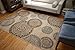 Feraghan/New City Contemporary Modern Flowers Wool Area Rug, 2' x 3', Brown/Beige
