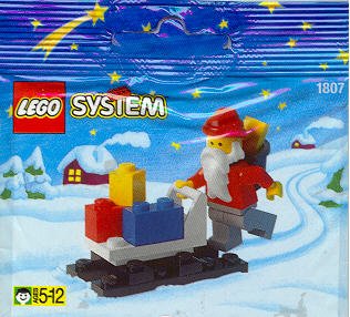 LEGO Holiday Seasonal Mini Figure Set #1807 Santa Claus Sleigh