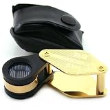 30X Eye Loupe Magnifier Gold Optical 14mm Jewelers Tool