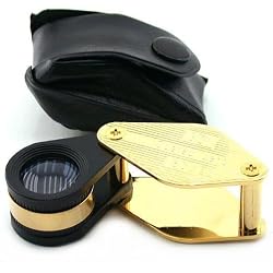 30X Eye Loupe Magnifier Gold Optical 14mm Jewelers Tool