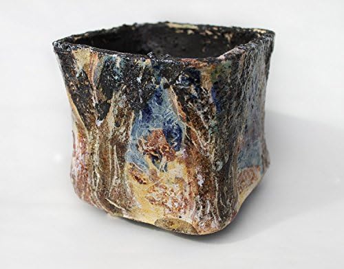 Ceramic Square Planter, Pottery Square Vessel, ceramic utensil holder, plant pot