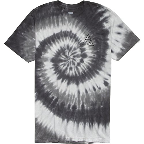 Huf Triple Triangle Spiral Wash T-Shirt - Short-Sleeve - Men's Grey Scale, S